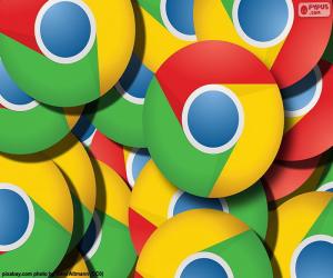 yapboz Google Chrome logosu